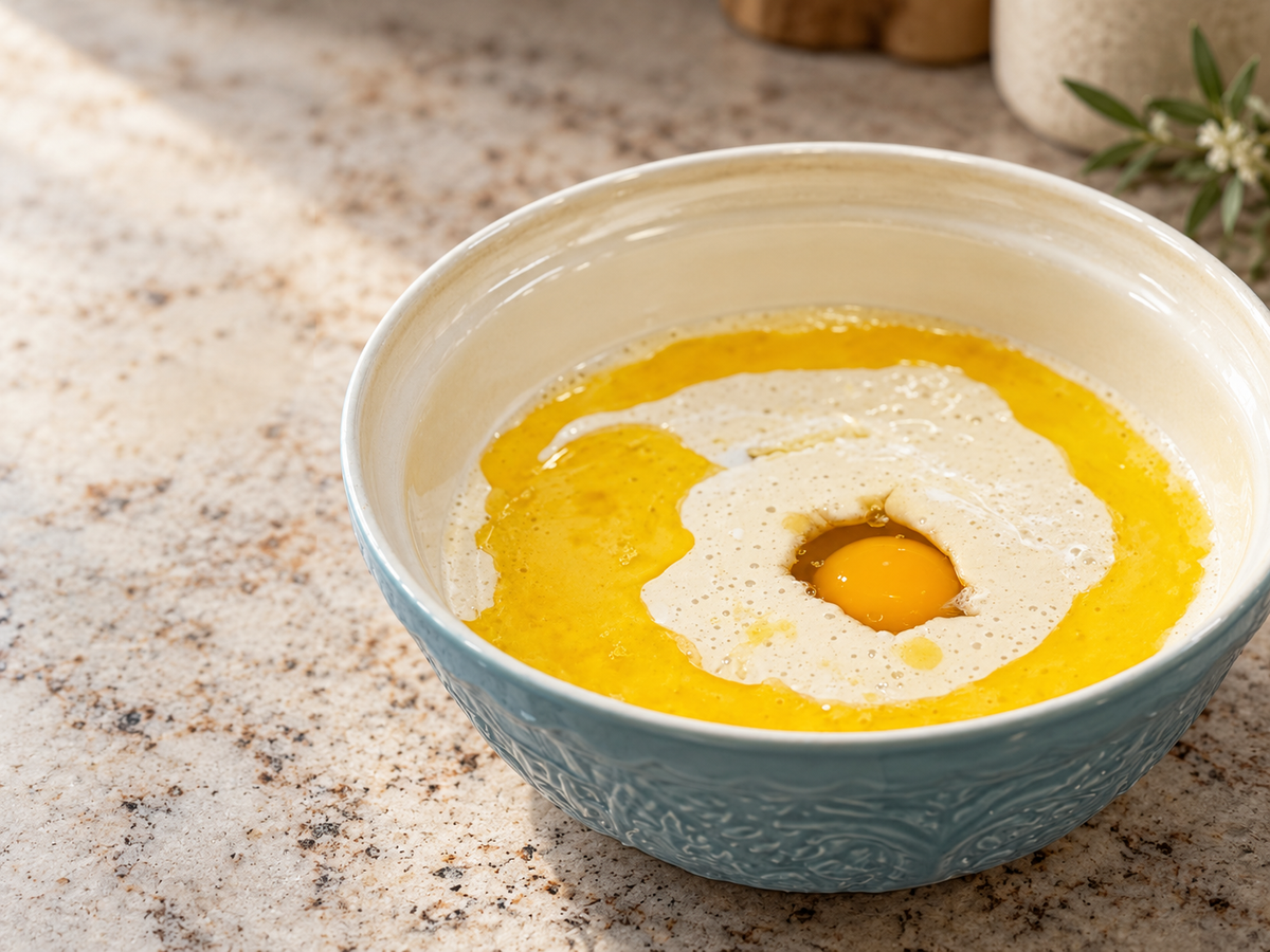 Waffle Batter with ghee